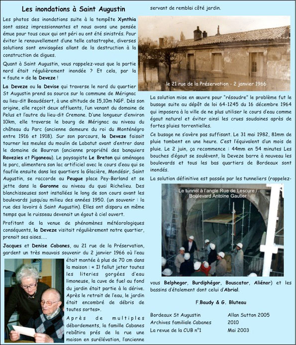 Les innondations à Saint Augustin